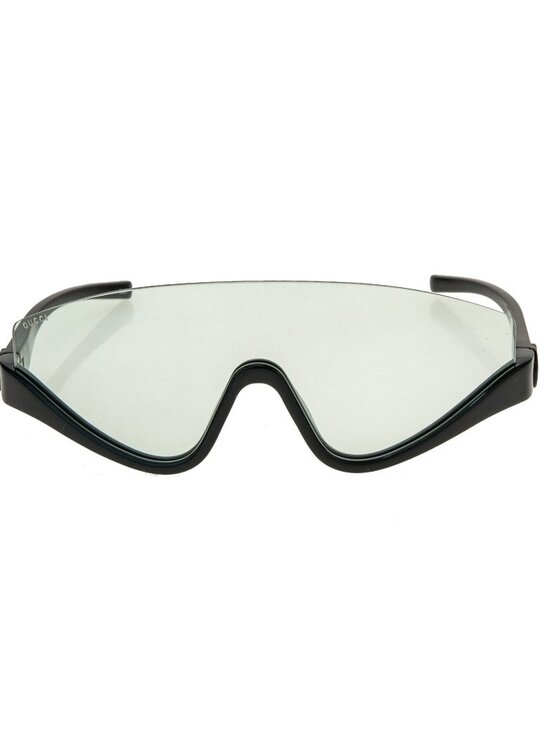 GUCCI GG 1650S 005 Black Acrylic Shield Sunglasses Italy Designer